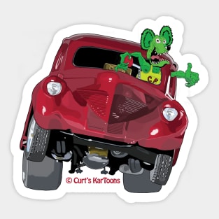 Red Hot Rod Sticker